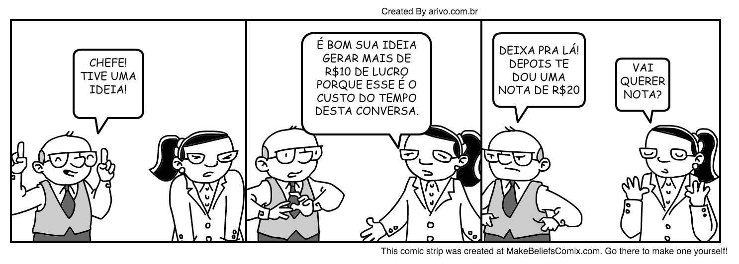 "Interrupções e ideias"